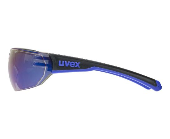 Okulary rowerowe UVEX Equate, black/blue matt/mirror blue Saules Brilles