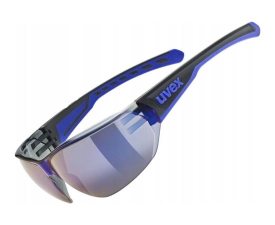 Okulary rowerowe UVEX Equate, black/blue matt/mirror blue Saules Brilles