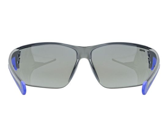 Okulary rowerowe UVEX Equate, black/blue matt/mirror blue Saules Brilles