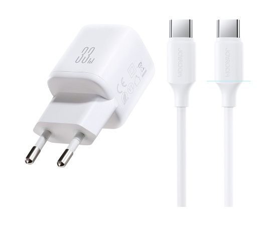 Сетевая зарядка Joyroom JR-TG7 33W USB-C/USB-A + USB-C to USB-C 60W 1.0m cable белая Зарядные устройства