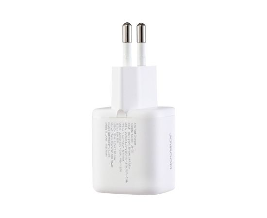 Сетевая зарядка Joyroom JR-TG7 33W USB-C/USB-A + USB-C to USB-C 60W 1.0m cable белая Зарядные устройства