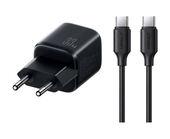 Сетевая зарядка Joyroom JR-TG7 33W USB-C/USB-A + USB-C to USB-C 60W 1.0m cable черная Зарядные устройства
