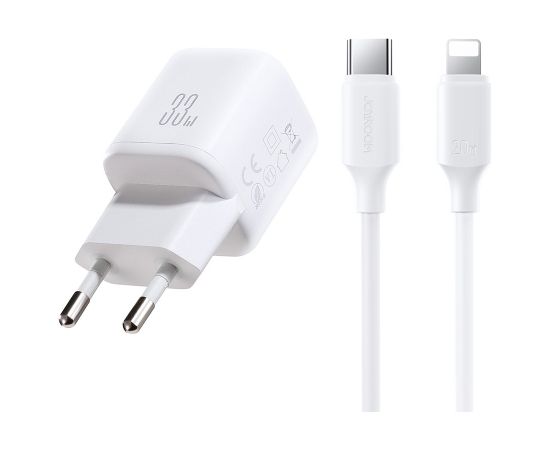 Сетевая зарядка Joyroom JR-TG7 33W USB-C/USB-A + USB-C to Lightning 30W 1.0m cable белая Зарядные устройства