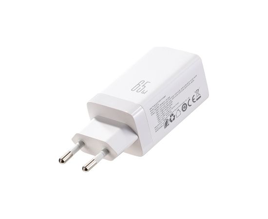 Сетевая зарядка Joyroom JR-TG10 GaN 65W 2xUSB-C/USB-A + USB-C to USB-C 100W 1.2m cable белая Зарядные устройства