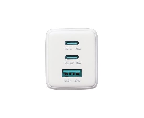 Сетевая зарядка Joyroom JR-TG10 GaN 65W 2xUSB-C/USB-A + USB-C to USB-C 100W 1.2m cable белая Зарядные устройства