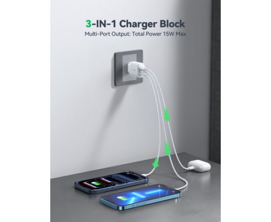 Сетевая зарядка Joyroom JR-TG6 30W 2xUSB-C/USB-A белая Зарядные устройства