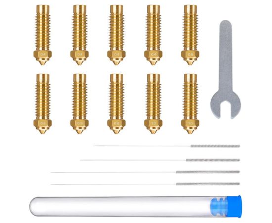 ELEGOO Neptune 4 Plus / 4 Max Brass Nozzle Set (0.4 mm x4, 0.6 mm x2, 0.8 mm x2, 1.0 mm x2) 3D Printeri un lāzergravētāji