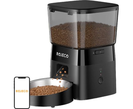Rojeco 2L Automatic Pet Feeder WiFi Version (Black) Viedās iekārtas un piederumi