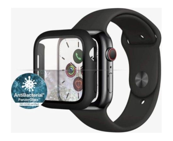 PanzerGlass Pilna korpusa Apple Watch Series 4/5/6/Se 40mm Ekrāna aizsargs, Melns Smart-Watch aksesuāri