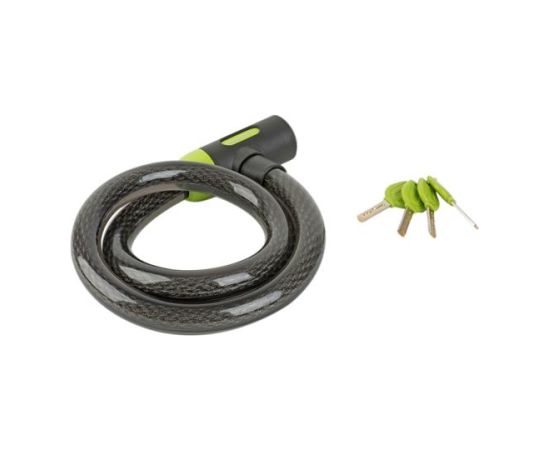 Author Cable lock ACL-85 C-Sleeve d.25x1000mm (black/green) Велосипедные замки