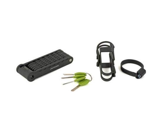 Author Foldable lock AUL FlexGuard-8 X9 l.940mm (black) Velosipēdu saslēdzēji