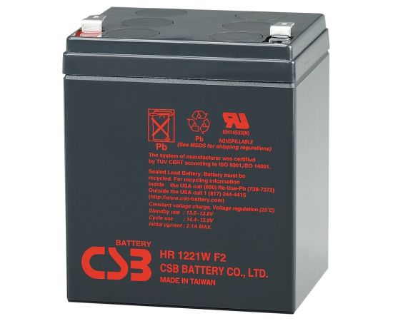 CSB Battery, 12 V HR1221WF2 21 W UPS Nepārtrauktā barošana