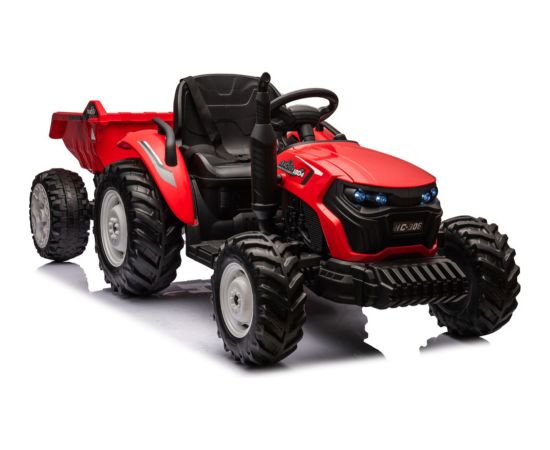 Lean Cars HC-306 Red Battery Tractor With 24V Trailer Jaunumi, Bērnu preces