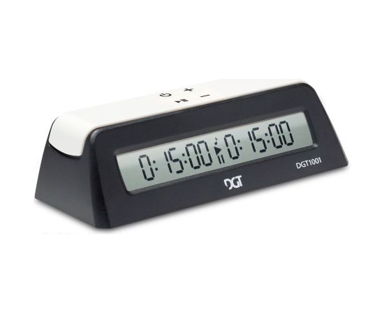 Sunrise Šaha pulkstenis DGT 1001 Black Galda spēles