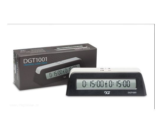 Sunrise Šaha pulkstenis DGT 1001 Black Galda spēles