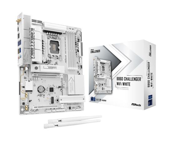 Mainboard ASROCK Intel B860 LGA 1851 (Socket V1) ATX RAM DDR5-SDRAM 4xSlots Wi-Fi Yes Bluetooth Yes 1xNumber of M.2 (M) slots B860CHALLENGERWIFIWH Mātes plates