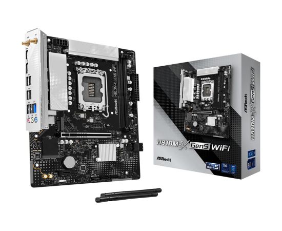 Mainboard ASROCK LGA 1851 (Socket V1) RAM DDR5-SDRAM 2xSlots H810M-XGEN5WIFI Mātes plates