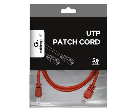 PATCH CABLE CAT5E UTP 2M/RED PP12-2M/R GEMBIRD Tīkla vadi