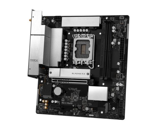 Mainboard ASROCK Intel B860 LGA 1851 (Socket V1) micro ATX RAM DDR5-SDRAM 2xSlots Wi-Fi Yes Bluetooth Yes 1xNumber of M.2 (M) slots B860MROCKWIFI Mātes plates