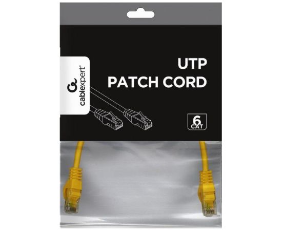PATCH CABLE CAT6 UTP 0.25M/YELLOW PP6U-0.25M/Y GEMBIRD Tīkla vadi