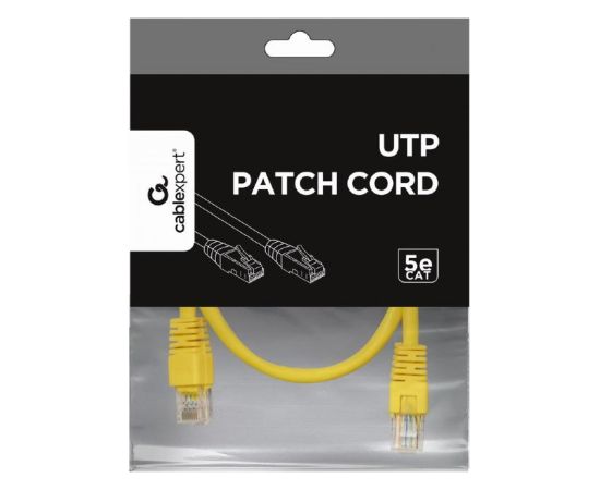 PATCH CABLE CAT5E UTP 0.25M/YELLOW PP12-0.25M/Y GEMBIRD Tīkla vadi