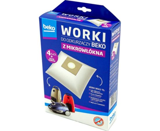 Micro fiber bags Beko, 4 pcs + filter Citi piederumi