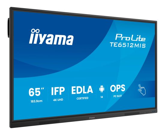 Iiyama ProLite TE6512MIS-B4AG, public display (black (matt), UltraHD/4K, VA, touchscreen) Новинки Компьютерная техника