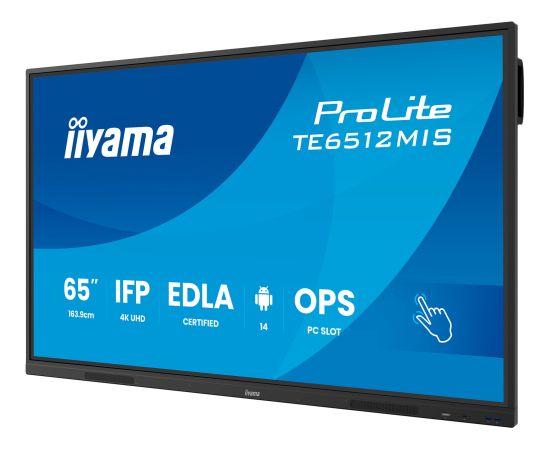 Iiyama ProLite TE6512MIS-B4AG, public display (black (matt), UltraHD/4K, VA, touchscreen) Новинки Компьютерная техника