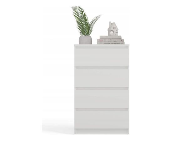 Top E Shop M4/60 MALWA CHEST OF DRAWERS 4 DRAWERS WHITE Jaunumi -Dārzam