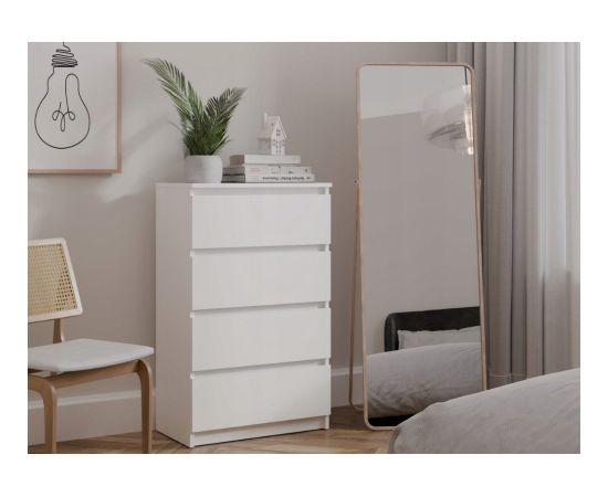 Top E Shop M4/60 MALWA CHEST OF DRAWERS 4 DRAWERS WHITE Jaunumi -Dārzam