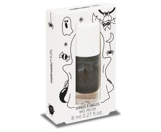 Nailmatic Kids bērnu nagu laka uz ūdens bāzes, 8ml, CASPER- melna - CASPER Nagu lakas