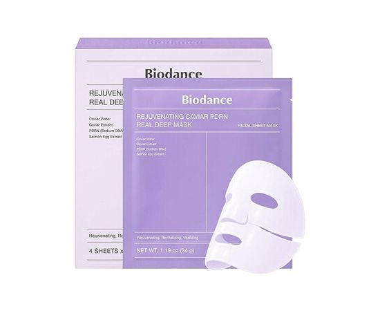 Biodance Rejuvenating Caviar PDRN Real Deep Mask - Sada pleťových masek 34.0g Духи и косметика