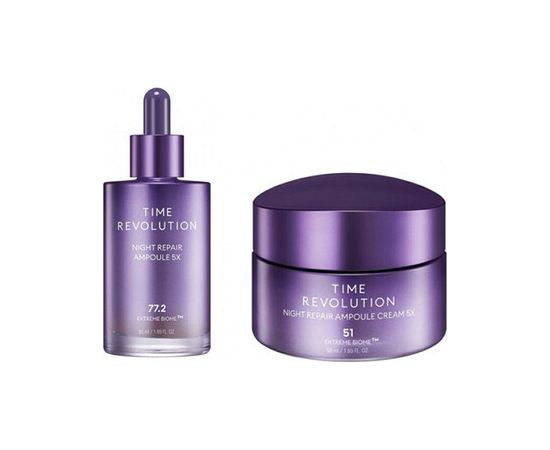 Missha Time Revolution Night Repair Ampoule & Cream Duo - Dárková sada Smaržas - NESAKĀRTOTS