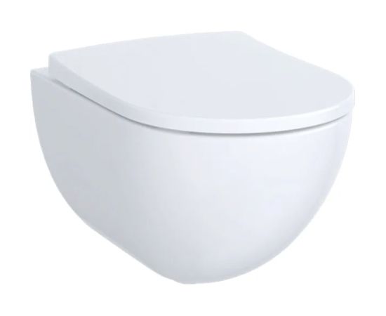 Geberit pods ar QR/SC vāku Aniara rimfree, stiprināms pie sienas, 355x510 mm, balts Podi pie sienas