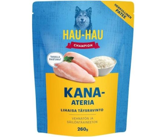 4Vets WET DOG FOOD HAUHAU CHAMPION CHCKN 260G Suņu barība