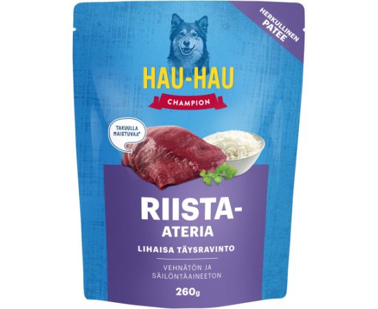 4Vets WET DOG FOOD HAUHAU CHAMPION GAME 260G Suņu barība