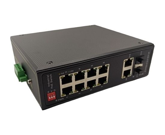 Extradigital PoE Switch 10 Ports 1000M with 2 SFP Ports 1000M Switch