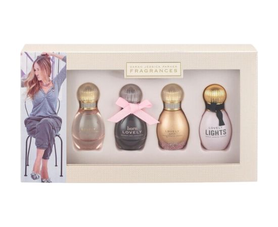 Set Sarah Jessica Parker: Lovely, Eau De Parfum, For Women, 5 ml *Miniature + Born Lovely, Eau De Parfum, For Women, 5 ml *Miniature + Lovely You, Eau De Parfum, For Women, 5 ml *Miniature + Lovely Lights, Eau De Parfum, For Women, 5 ml Dāvanu komplekti