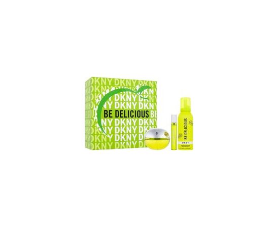 DKNY Be Delicious Gift set EDP 100 ml, miniature EDP 15 ml and shower foam 150 ml 100ml Dāvanu komplekti