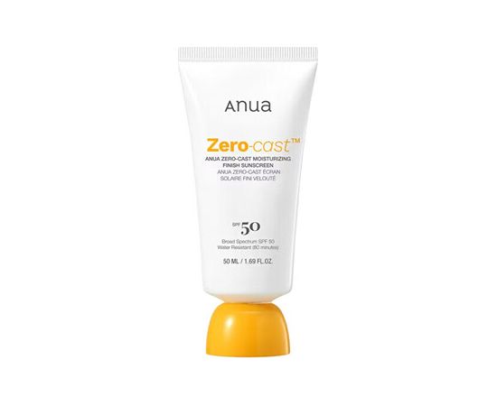 Anua Zero-Cast Moisturizing Finish Sunscreen SPF 50 - Opalovací krém 50ml Ķermeņa kosmētika