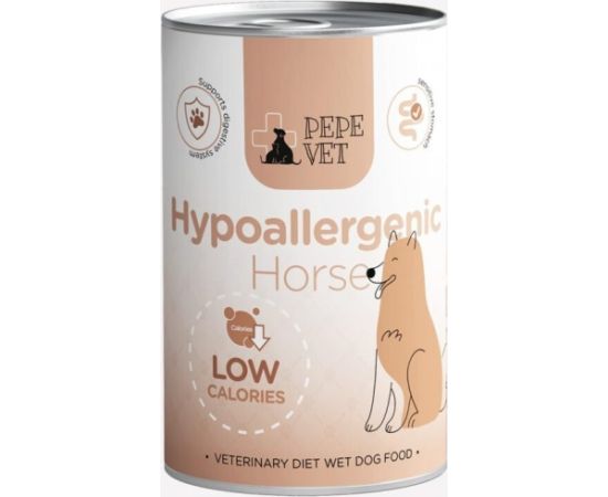 Paka Zwierzaka PEPE VET Hypoallergenic Horse (konina) 400g Suņu barība