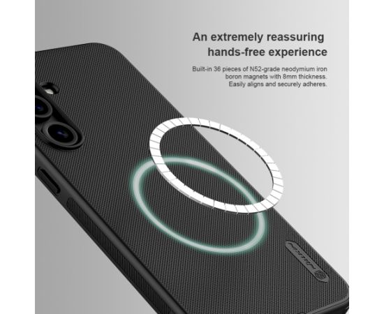 Nillkin Super Frosted PRO Magnetic Back Cover Aizsargapvalks priekš Samsung Galaxy S24 FE / melns Neoriģinālie Maciņi