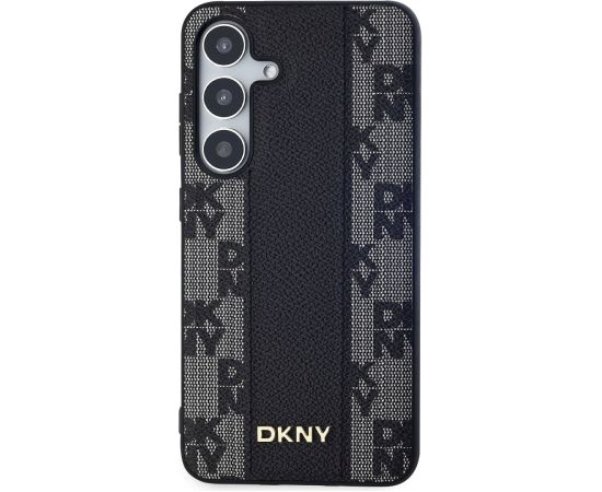 DKNY PU Leather Checkered Pattern MagSafe Case Защитный чехол для Samsung Galaxy S24 / чёрный Чехлы - альтернативные