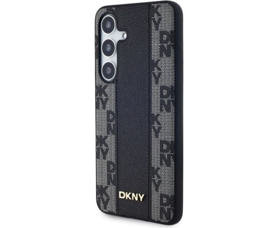DKNY PU Leather Checkered Pattern MagSafe Case Защитный чехол для Samsung Galaxy S24 / чёрный Чехлы - альтернативные