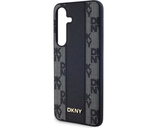 DKNY PU Leather Checkered Pattern MagSafe Case Защитный чехол для Samsung Galaxy S24 / чёрный Чехлы - альтернативные