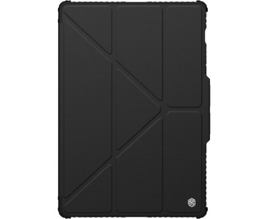 Nillkin Bumper PRO Protective Stand Case Multi-angle Aizsargapvalks priekš Samsung Galaxy Tab S9 Ultra/S10 Ultra / melns Maki Planšetdatoriem