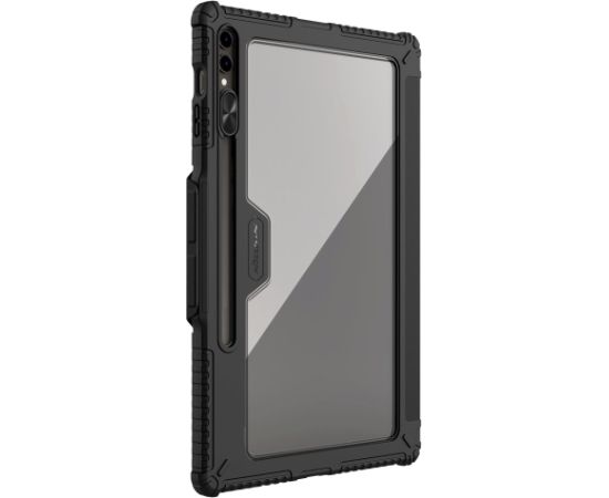 Nillkin Bumper PRO Protective Stand Case Multi-angle Aizsargapvalks priekš Samsung Galaxy Tab S9 Ultra/S10 Ultra / melns Maki Planšetdatoriem