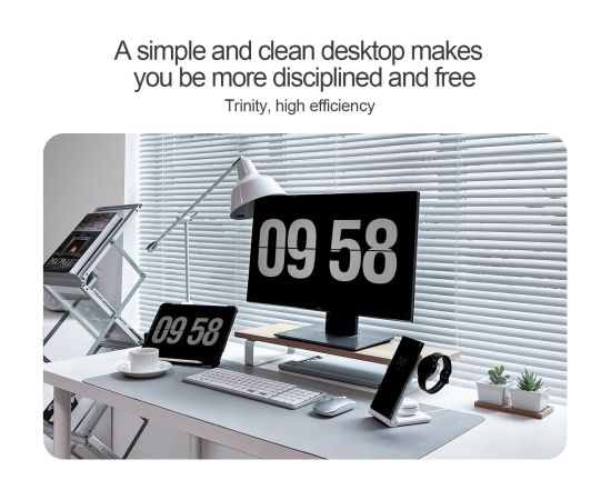 Nillkin PowerTrio 3in1 Wireless Charger Bezvadu lādētājs priekš Samsung Watch / balts Bezvadu telefonu lādētāji