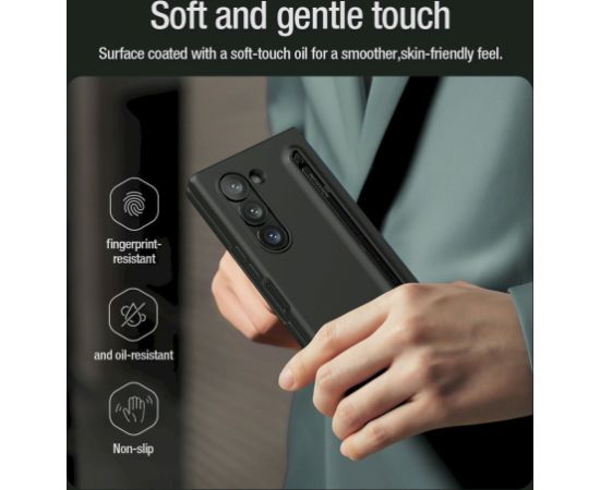 Nillkin Flex Pure Fold S Pen Cover Aizsargapvalks priekš Samsung Galaxy Z Fold 6 / melns Neoriģinālie Maciņi