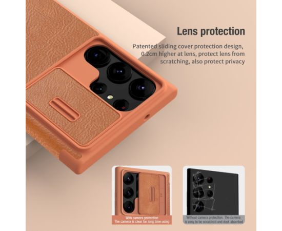 Nillkin Qin Book PRO Case Aizsargapvalks priekš Samsung Galaxy S23 Ultra / melns Neoriģinālie Maciņi